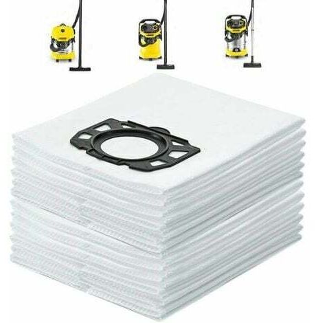 Leadaybetter 12 Sacs Aspirateur pour Karcher WD4 WD5 WD6 Premium, adapté pour Karcher MV4, MV5, MV6 aspirateur eau et poussière 2.863-006.0 (1/5)