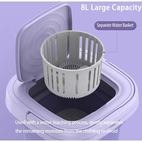 Mini Machine à Laver Pliante 8L Portable - Lave-linge Vert Pour Voyage Camping