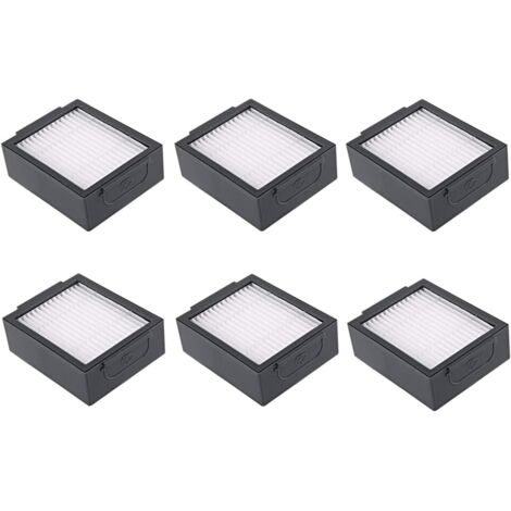 Lot de 6 filtres droits de rechange compatibles avec les irobot Roomba E&I Series E5(5150) E6(6198) i3(3150) i3+(3550) i4(4150) i4+ i6 +(6550) i7(71 50) i7 i+(7550) i8 i8+ Plus Robot Aspirateur (1/5)
