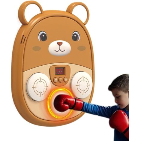 Machine à Boxe de Musique, Machines de Punch de Musique Ours, Plateau de Punch Musical avec entraîneur de Boxe Musicale, de Boxe pour Les en-fants Combattant l\'équipement de Boxe de Formation