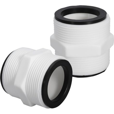 Applicable Lot de 2 adaptateurs de tuyau de piscine de 3,8 cm compatible avec tuyau de pompe de piscine hors sol de 3,8 cm avec 2 joints d\'étanchéité (1/5)