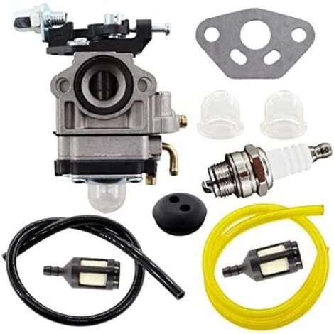 Carburateur pour débroussailleuse 25 cc – Compatible Mac Allister MGTP254 MBCP254 – Kit avec joint, bougie et filtres à carburant - 123054025