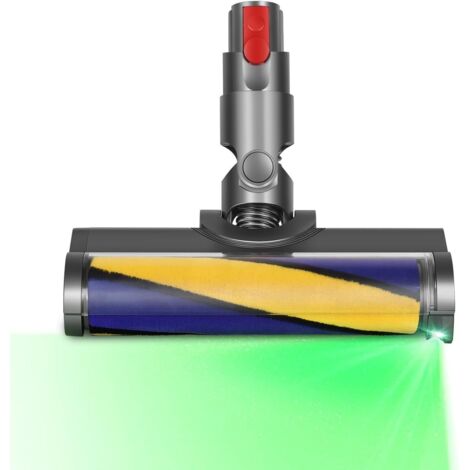 Tête de brosse à rouleau pour Dyson V12 Detect Slim – Lumières LED pour poussière invisible – Compatible avec planchers durs – ABS et nylon doux