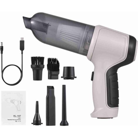 Aspirateur à Main Portable Mini aspirateur de Voiture sans Fil Moteur Brushless Haute Puissance 2 Niveaux d\'aspiration (Charge USB)