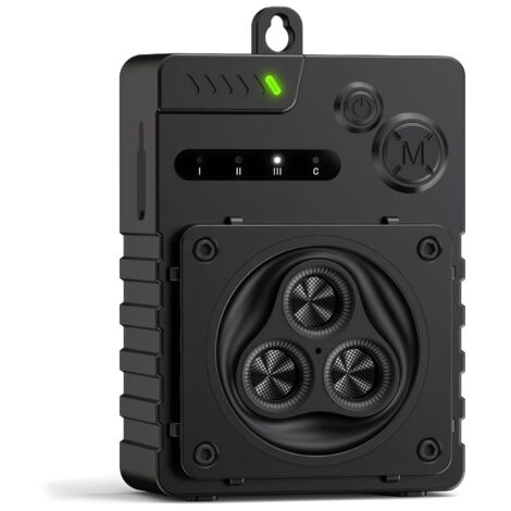 Appareil anti-aboiement à ultrasons pour chiens de taille moyenne et grande - 3 fréquences - Étanche IP45 - Anti-aboiement pour chiens - Intérieur et extérieur - Noir (1/5)
