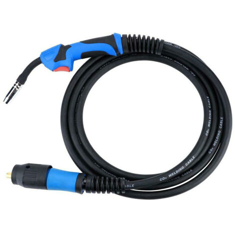 Torche MIG MAG 5 mètres – Connexion EURO – Soudage CO² – Épaisseur fils 0,8 à 1,2 mm – Courant maximal 200 A