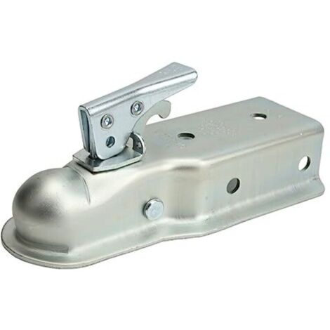 Attelage De Remorque Droit , Boule D\'Attelage 50mm Canal 75mm, pour Camping-Cars Et Véhicules Lourds, Conception Renforcée en Acier Traité, Installation sans Perçage