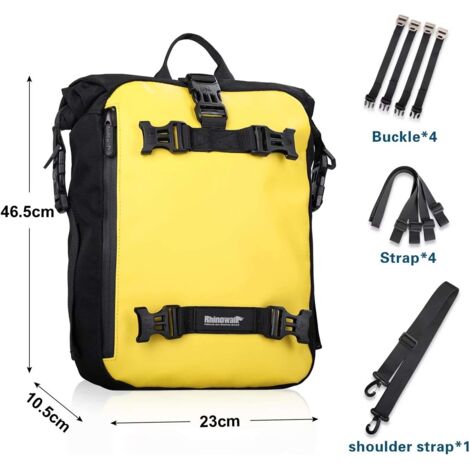 Multifonctionnel sac de moto moto bagages 10L moto sacoches de selle sacs porte-bagages sac arrière jaune-Fei Yu