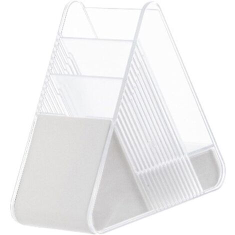 Porte-stylo incliné, organisateur de bureau multifonctionnel peu encombrant au design triangulaire, idéal pour la papeterie, les cosmétiques, le bureau, la maison et la salle d\'étude. (1/4)