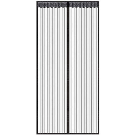 Rideau de porte magnétique noir en 120x210 CM pour portes fenêtres Anti Moustiques Mouches (1/5)