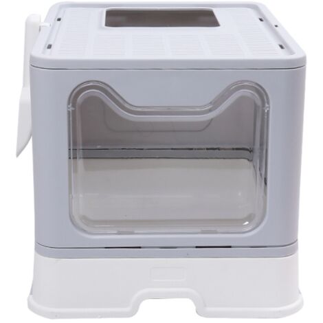 Bac Litière Chat XXL - Maison de Toilette Chat Fermée - 50.8 x 41 x 38.6cm (1/5)