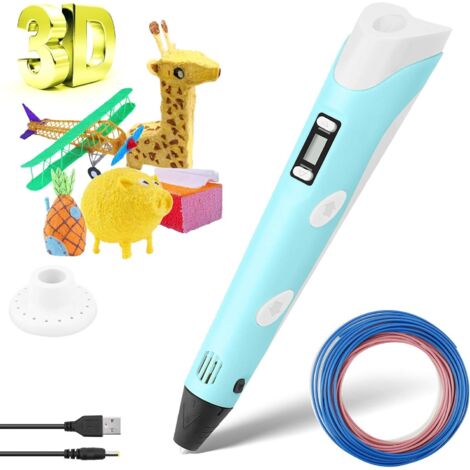Fei Yu – Stylo 3D enfant – Impression 3D avec filament PLA et ABS – Vitesse réglable 8 niveaux – Écran LED pour température – Buse céramique (1/5)