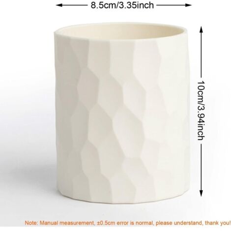 Porte-stylo de bureau, étui à stylos, boîte à stylos, porte-stylo en silicone étanche pour bureau, porte-pinceaux de maquillage, étui à stylos (blanc cassé) (1/5)