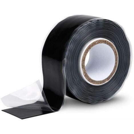 Ruban silicone isolant adhesif 25 mm x 3 m - ruban silicone noir - ruban adesif etanche, ruban silicone, scotch magique, ruban anti fuite, réparation fuite plomberie