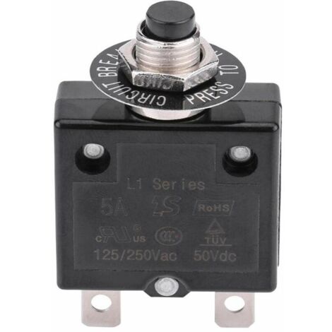 Linghhang – Disjoncteur moteur 15A – Tension 125-250V AC, 50V DC – Protection contre surcharges – Réarmement manuel – Installation facile