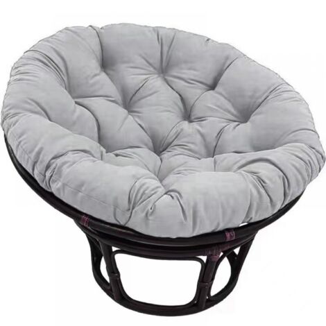 Linghhang – Coussin de siège rond 40 x 40 cm – Épaissi, imperméable, en tissu naturel moelleux – Pour intérieur et extérieur – Détachable et lavable