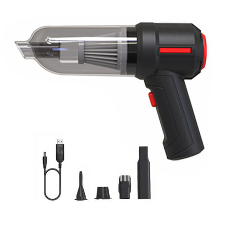 3 en 1 Souffleur d\'air sans fil portable Air Duster Mini 9000Pa sans fil voiture PC clavier aspirateur portable noir (1/5)