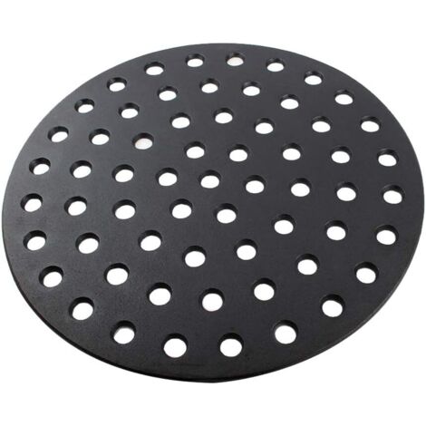 Grille de barbecue émaillée, grille de barbecue ronde en fonte, outil de barbecue,33.5 33.5 cm (1/5)