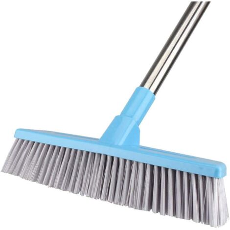 Brosse à récurer pour plancher avec manche long réglable - 116 cm, poils raides, balai extérieur intérieur pour nettoyer la salle de bain, cuisine, patio, carrelage, mur, coulis, plancher de bois-Fei  (1/5)