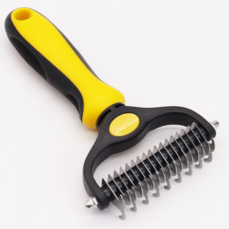 Brosse pour sous-poil pour chien et chat Peigne pour sous-poil à poils longs et courts Brosse d\'épilation pour chien Brosse de toilettage (1/4)