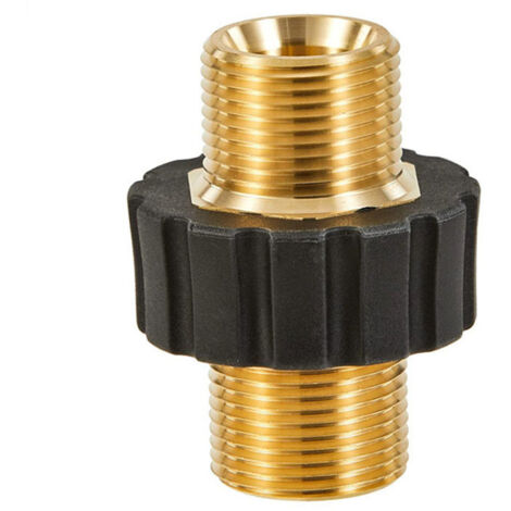 Connecteur en cuivre de conversion de tuyau d\'eau de lavage de voiture à haute pression, interface externe à 22 fils, connecteur d\'accessoires de machine de lavage de voiture (1/5)