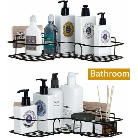 Étagère De Douche D'Angle 2 Tailles - Porte-Savon Robuste Pour Salle De Bain - Gain De Place