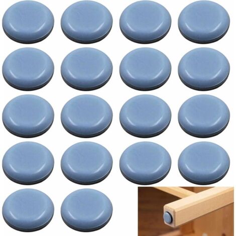 Patins pour Meubles Téflon Auto-adhésifs Furniture Glides Patins de Meubles - Patin Glisseur pour Chaise, Table, Fauteuil, 25MM Rond Curseurs, Patins Glisseurs pour Meubles Auto-adhésifs