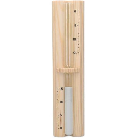 Sablier Sauna - Sablier 15 Minutes en Bois de Pin pour Séance de Sauna Hammam Spa - Accessoire Minuteur Détente Relaxation Bain Vapeur
