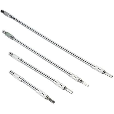 (150/200/300/400 mm) 4 pièces Rallonge flexible Porte-embout pour perceuse, tournevis