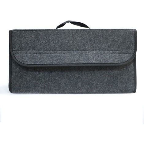Sac de rangement pliable en feutre antidérapant pour coffre de voiture, outils et désencombrement intérieur, convient à tous les véhicules (gris) (1/5)