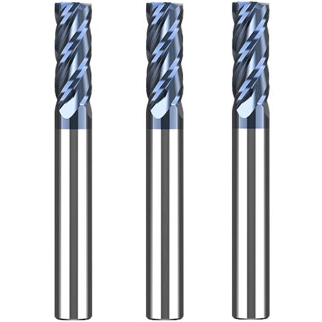 Fraises en bout carbure 6mm – 4 dents pour fraisage métal, bois, acrylique – Revêtement AlTiN noir – Coupe précise (1/5)