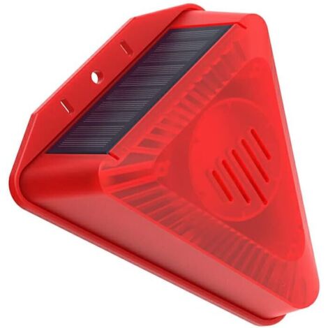 Gotrays – Aboiement de chien sirène avec capteur lumière – Alarme 129 dB – 6 LED clignotantes – Étanchéité IP65 – Batterie rechargeable 3,7V 400mAh