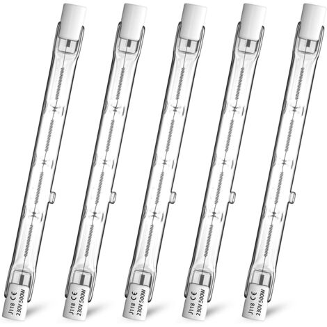 Ampoule halogène linéaire R7s 500W 11000lm 2800K – Dimmable – Pour éclairage publicitaire et espaces confinés – AC 220-240V (1/5)