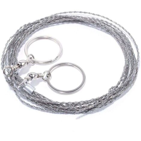 Câble métallique fil de scie 2 m – Acier inoxydable pour coupe précise – Léger et portable – Idéal pour camping et activités extérieures