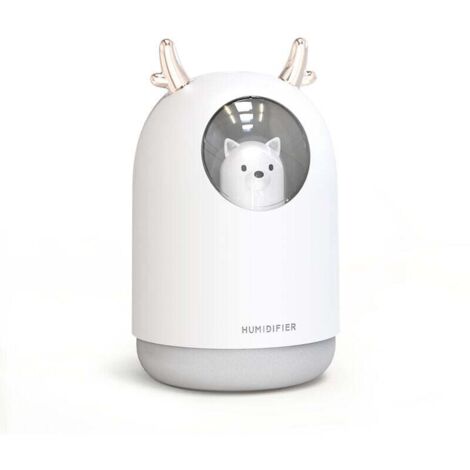 Humidificateur d'air ultrasonique 300 ml – Silencieux 26 dB – 7 couleurs LED – Pour chambre bébé jusqu'à 20 m²