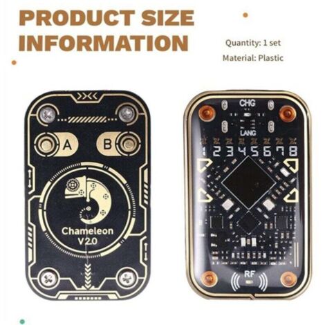 Lecteur Émulateur RFID Chameleon Ultra V2 Duplicateur NFC Fréquence 125 kHz 13.56 MHz Carte Porte-Clés