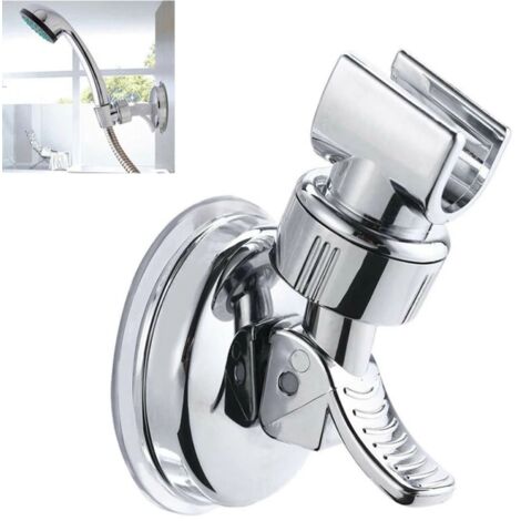 Support de douche à main remplaçable, Support de douche à ventouse à rotation 360 °, Support de douche à ventouse à grand adsorbabilité (Socle à ventouse)