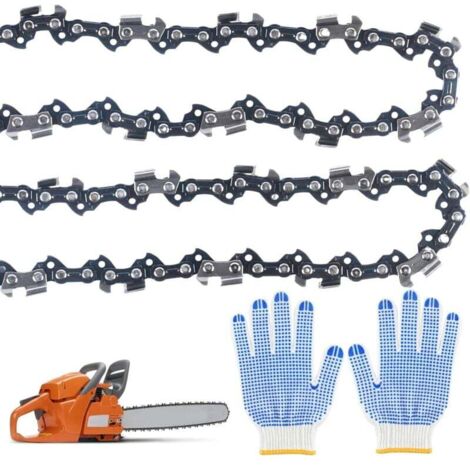 Chaîne de tronçonneuse de 35 cm 3/8\" LP 52 maillons d\'entraînement, 2 Pièces Chaîne de Tronçonneuse, Compatible avec Bosch, Makita, Husqvarna, Dolmar, Einhell, Makita DUC353Z, etc