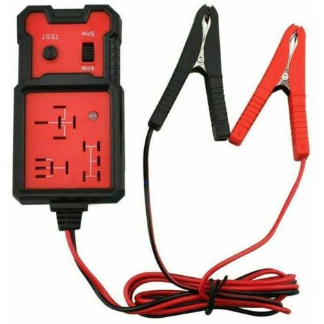 Testeur De Relais Automobile,Auto Relais Outil De Diagnostic,Testeur De Relais Electronique 12V, Voiture Batterie Checker Avec Clips (1/4)