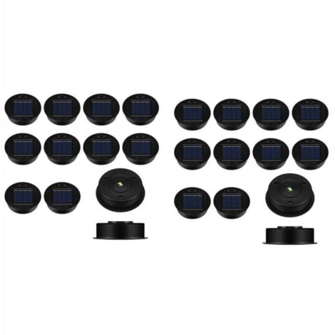 Lot de 24 pièces de rechange pour lampes solaires, couvercles de lanterne à panneau LED étanches pour extérieur