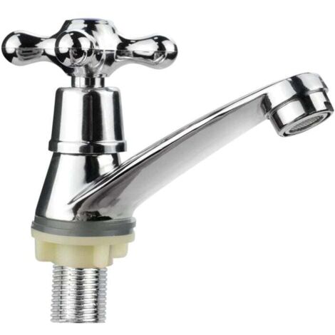 Forehill – Robinet lavabo moderne mitigeur à poignée croisée – Alliage de zinc – Finition galvanoplastie résistante aux rayures – Installation facile (1/5)