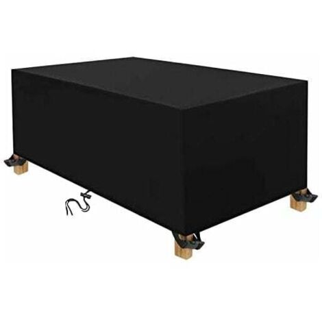 FOREHILL Housse Salon de Jardin,Housse de Table Jardin Rectangulaire,Couverture de Protection Meubles Bâche Salon de Jardin Imperméable Anti-UV,420D Tissu Oxford Bache Table Exterieur (200x100x75cm)