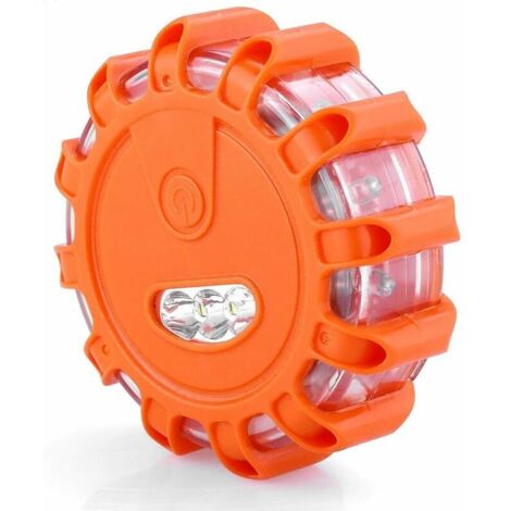 Voyant orange 15 LED, Feux de sécurité routière à 9 motifs clignotants, Éclairage de secours multifonctionnel,Yeurié