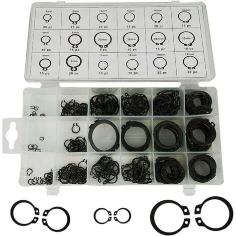 Boîte d'assortiment de circlips, 300 pièces, 18 tailles (1/5)