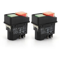 Bouton Poussoir DKLD DZ6 KJD17 Électromagnétique – Interrupteur Sécurité Étanche 250V 15A 4 Pattes