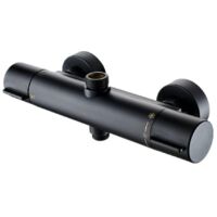 Mitigeur thermostatique de douche 38℃ – Robinet en laiton chromé – Deux sorties G 1/2" et 3/4" BSP – Contrôle précis de la température