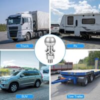 Boule D'Attelage 50 Mm 3,5 Tonnes – Rotule Remorque Forgée Acier, Boulon 22 Mm, Charge Max 3500 Kg Pour Voiture, Tracteur, Quad