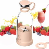 Mixeur portable 350ml – Blender smoothie USB rechargeable – Batterie 1400mAh pour plusieurs boissons – Nettoyage facile double ouverture