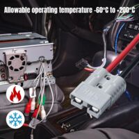Connecteur Batterie Rapide 50A 600V LEZED - Prise Connexion Voiture Moto 2 Ensembles Rouge