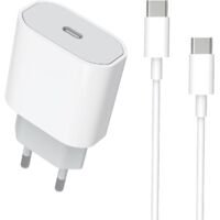 Chargeur rapide USB C 20W pour iPhone 16 / 16 Pro / 16 pro max / 15 plus / 15 pro, chargeur et câble USB C - à - C 1m pour iPad Pro / air / mini, prise murale usbc type C Adaptateur secteur